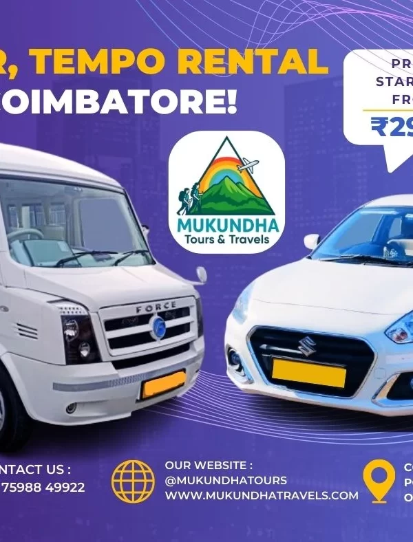 Car, Tempo Traveller Rental In Coimbatore
