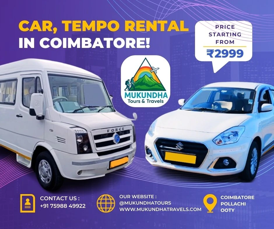 Car, Tempo Traveller Rental In Coimbatore
